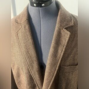 NWT Men’s Urban Outfitters Fink Sz L Brown Tweed Herringbone Blazer